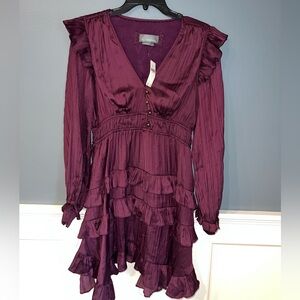 Anthropologie Purple Long Sleeve Dress